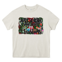 Cream just a girl who loves christmas Heavy Core Tee - AdoDesignShop