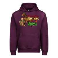 Mauve Wine All I Want For Christmas Is A Horse Urban Hoodie - LillyAllenDesigns