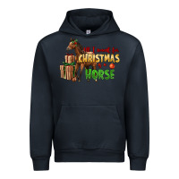 Navy All I Want For Christmas Is A Horse Urban Hoodie - LillyAllenDesigns
