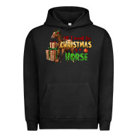 Pigment Black All I Want For Christmas Is A Horse Urban Hoodie - LillyAllenDesigns