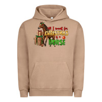 Pigment Burro All I Want For Christmas Is A Horse Urban Hoodie - LillyAllenDesigns