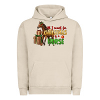 Pigment French Oak All I Want For Christmas Is A Horse Urban Hoodie - LillyAllenDesigns