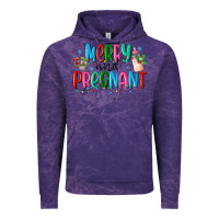 Cloud Purple merry and pregnant Vintage Hoodie - MaliasSmallBusiness