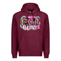 Burgundy Fur mama mother's day Premium Hoodie - HowdyJamesFarm