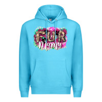 Ocean Blue Fur mama mother's day Premium Hoodie - HowdyJamesFarm