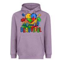 Lavender different is beautiful autism Heavyweight Hoodie - OliviaCreatesArt