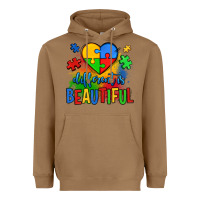 Toasted Coconut different is beautiful autism Heavyweight Hoodie - OliviaCreatesArt