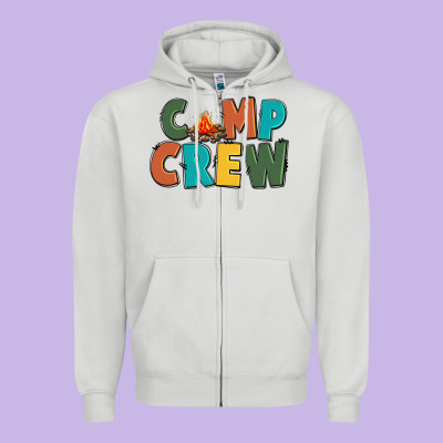 Camp Crew Zipper Hoodie Designed By Cowgirlartshop
