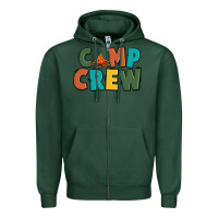 Sports Green camp crew Zipper Hoodie - CowGirlArtShop