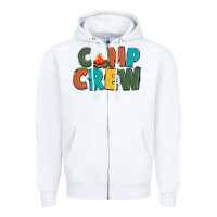 White camp crew Zipper Hoodie - CowGirlArtShop
