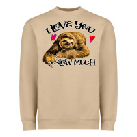 Valentine Sloth, I Love You Slow Much Heavyweight Sweatshirt | Teevron