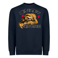 Navy Valentine Sloth, I Love You Slow Much Heavyweight Sweatshirt - Bettercallsaul