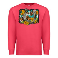 Cardinal western leopard cowhide turquoise background horse Premium Sweatshirt - OliviaCreatesArt