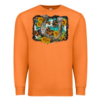 Carrot western leopard cowhide turquoise background horse Premium Sweatshirt - OliviaCreatesArt