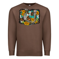 Chestnut western leopard cowhide turquoise background horse Premium Sweatshirt - OliviaCreatesArt