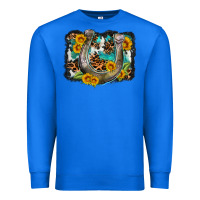 True Royal western leopard cowhide turquoise background horse Premium Sweatshirt - OliviaCreatesArt
