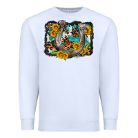 White western leopard cowhide turquoise background horse Premium Sweatshirt - OliviaCreatesArt