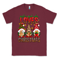 Burgundy Just a girl who loves Christmas Classic Tee - NancyCooperArtShop