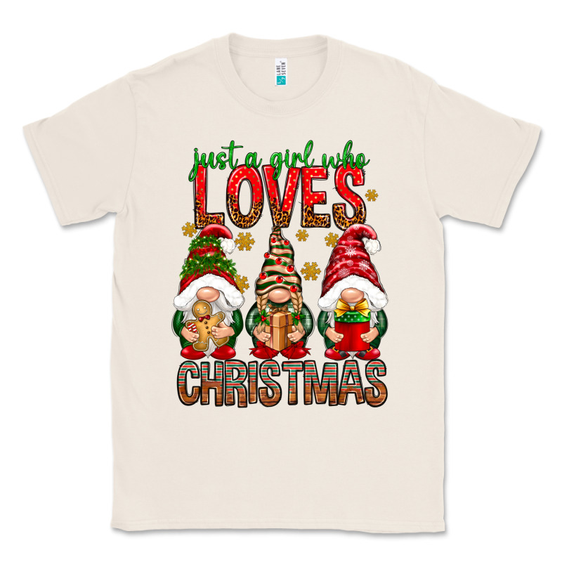 Just A Girl Who Loves Christmas Classic Tee by NancyCooperArtShop | Teevron