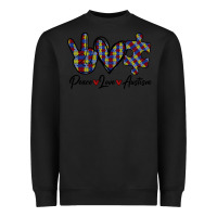 Black Peace Love Autism Heavyweight Sweatshirt - Bettercallsaul