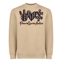Mushroom Peace Love Autism Heavyweight Sweatshirt - Bettercallsaul