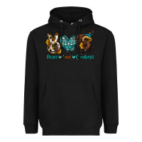 Black peace love cowboys Heavyweight Hoodie - OliviaCreatesArt