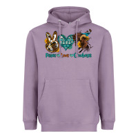 Lavender peace love cowboys Heavyweight Hoodie - OliviaCreatesArt
