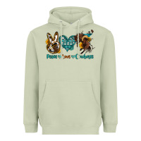 Matcha peace love cowboys Heavyweight Hoodie - OliviaCreatesArt