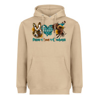 Mushroom peace love cowboys Heavyweight Hoodie - OliviaCreatesArt