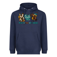 Navy peace love cowboys Heavyweight Hoodie - OliviaCreatesArt