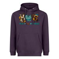 Plum peace love cowboys Heavyweight Hoodie - OliviaCreatesArt