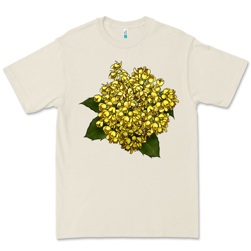 Oregon Grape Flower Illustrations Premium Tee by LillyAllenDesigns | Teevron
