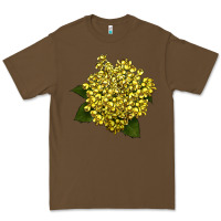 Cacao Oregon Grape Flower Illustrations Premium Tee - LillyAllenDesigns