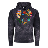 Cloud Black teacher heart custom Vintage Hoodie - NancyCooperArtShop