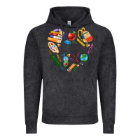 Vintage Black teacher heart custom Vintage Hoodie - NancyCooperArtShop