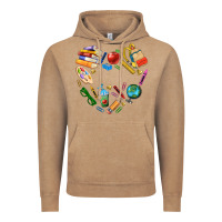Vintage Coffee teacher heart custom Vintage Hoodie - NancyCooperArtShop