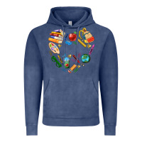 Vintage Denim teacher heart custom Vintage Hoodie - NancyCooperArtShop