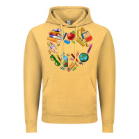 Vintage Mustard teacher heart custom Vintage Hoodie - NancyCooperArtShop