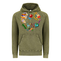 Vintage Olive teacher heart custom Vintage Hoodie - NancyCooperArtShop