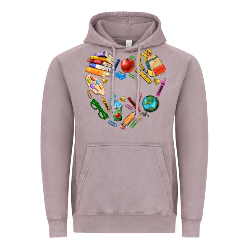 Teacher Heart Custom Vintage Hoodie by NancyCooperArtShop | Teevron