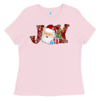 Bubblegum Pink joy christmas santa Ladies Tee - AdoDesignShop