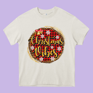 Christmas Vibes Heavy Core Tee Designed By Adodesignshop