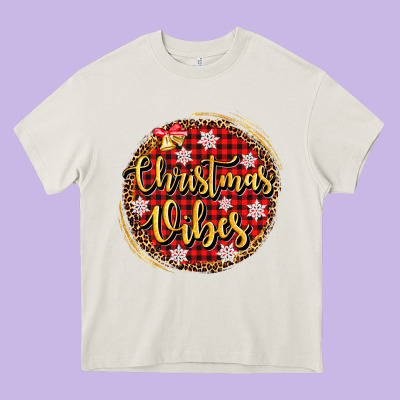 Christmas Vibes Heavy Core Tee Designed By Adodesignshop