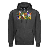 Charcoal Heather spooky season Zipper Hoodie - CowGirlArtShop