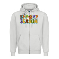 Dove Grey spooky season Zipper Hoodie - CowGirlArtShop