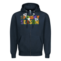 Navy spooky season Zipper Hoodie - CowGirlArtShop