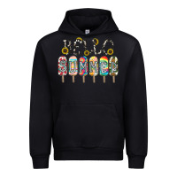Black name vibrant summer greeting with popsicles Urban Hoodie - CowhideDigitalArt