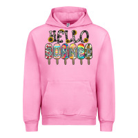 Fuchsia Pink name vibrant summer greeting with popsicles Urban Hoodie - CowhideDigitalArt