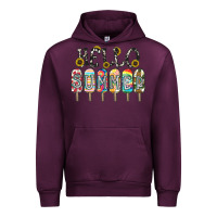 Mauve Wine name vibrant summer greeting with popsicles Urban Hoodie - CowhideDigitalArt