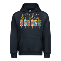 Navy name vibrant summer greeting with popsicles Urban Hoodie - CowhideDigitalArt